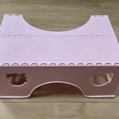 【美品】折りたたみトイレステップ 踏み台 ピンクの画像