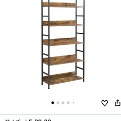 開封済 未使用保管品オープンシェルフ ラック 棚 5段 幅80奥行30高さ173 キッチンラック本棚の画像