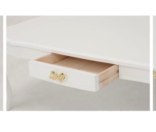 折りたたみテーブル ローテーブル 約幅80cm 長方形 ホワイト 猫脚 姫系 引き出し付き リビング ダイニング 子供部屋にぴったりです。