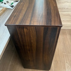 食器棚　レンジ棚　ダークブラウンの画像