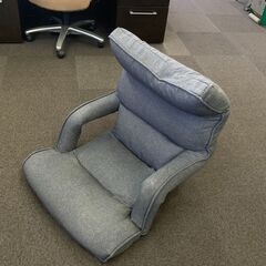 店頭引き渡し 中古 座椅子 グレー 肘置き付 リクライニング 角度調整の画像