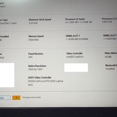 中古 ゲーミングノートPC OS ストレージなし　BIOS確認済の画像
