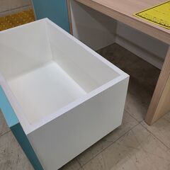 J1907【リユースのサカイ柏店】キャスター付き収納棚　ブルー　クリーニング済の画像