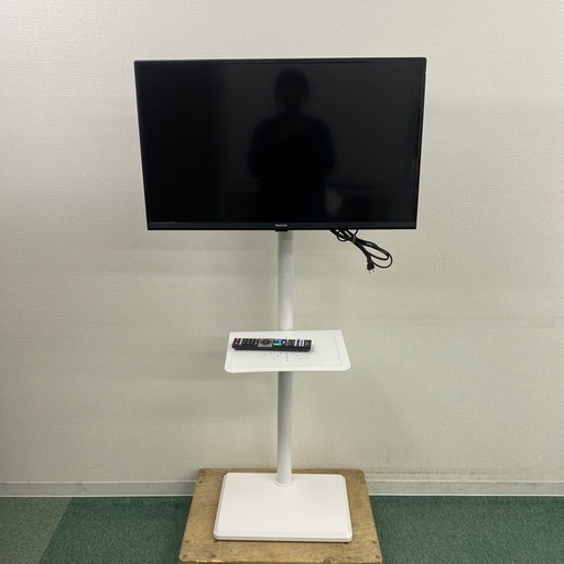 【ご来店限定】＊マスクゼン　スタンド付き液晶テレビ　電源コード2023年製＊1209-2