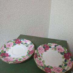 未使用　２点　KEITO JAPAN ホワイトボン　花柄プレート...