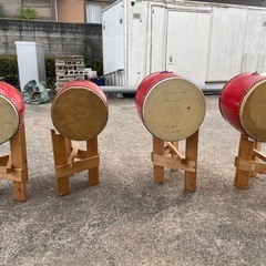 和太鼓　太鼓　4つ　和楽器　行事　の画像