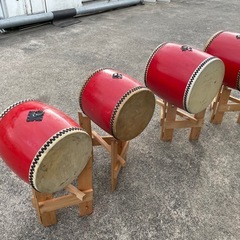 和太鼓　太鼓　4つ　和楽器　行事　の画像