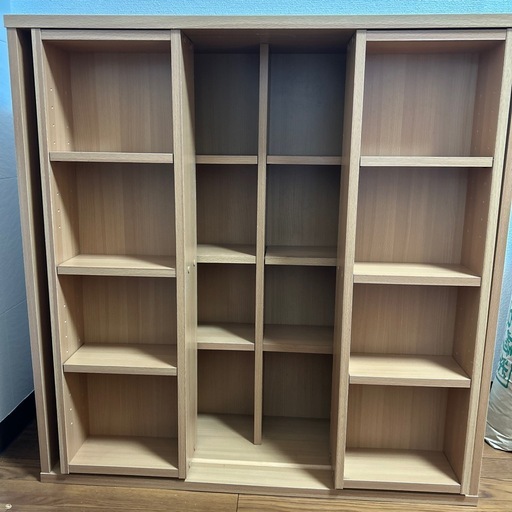 コミック本棚スライド式ブラウン (おもち) 教育大前の収納家具《カラー