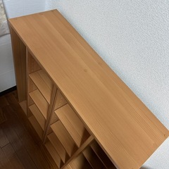 コミック本棚　スライド式　ブラウンの画像