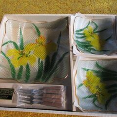 レトロなガラス皿セット！の画像