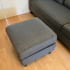 3人掛けカウチソファ布製の画像