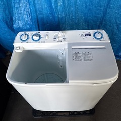アクア AQW-N501　ホワイト2槽式洗濯機洗濯5kg/脱水5kg 配達応談 糸くずネット新品付 ステンレス脱水槽の画像