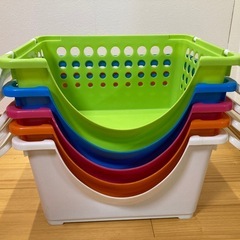 おもちゃ　収納　スタッキング　5個セットの画像