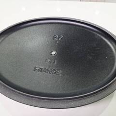 【愛品館 市原店】ココット オーバル ホーロー27㎝ マットブラック使用品の画像