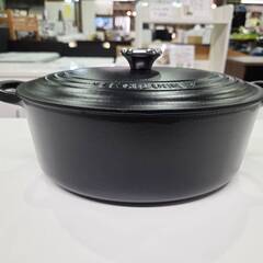 【愛品館 市原店】ココット オーバル ホーロー27㎝ マットブラック使用品の画像