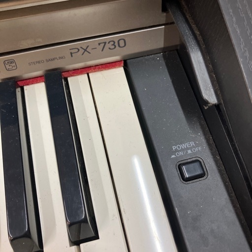 石2512-270 CASIO ピアノ Privia PX-730 BK 2010年製 88鍵盤 通電確認済み イス付 中古