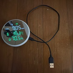 二酸化炭素濃度、温湿度計の画像