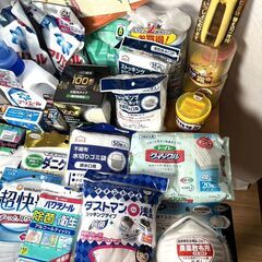 【B470】日用品/雑貨/色々まとめ/ハンディモップ/水筒/洗濯洗剤/ぞうきん/マスク/水切りネット/トイレクイックル他の画像