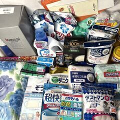 【B470】日用品/雑貨/色々まとめ/ハンディモップ/水筒/洗濯洗剤/ぞうきん/マスク/水切りネット/トイレクイックル他の画像