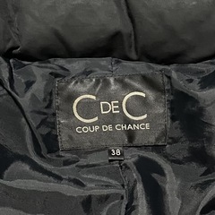 CdeC COUP DE CHANCE ダウンコート ファー付き ブラック　size38の画像