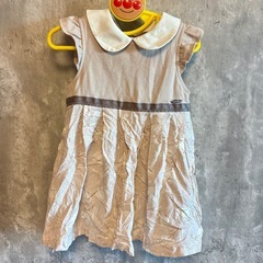 petit main 衿つきタック花柄ワンピース 90の画像