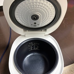 NO287YAMAZEN 炊飯器 YJR-M05 ホワイト(3合)炊き　美品の画像