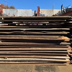 工事用敷き鉄板5×10（約3ｍ×1.5ｍ）厚み20ｍｍ　中古品の画像