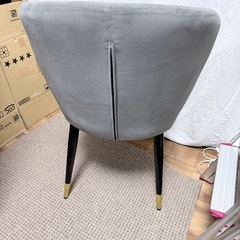 椅子　NOCE ノーチェ　チェア　グレイ　スウェードの画像