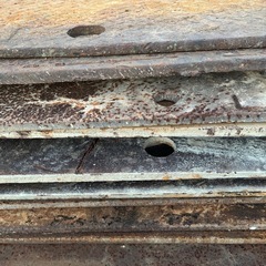 工事用敷き鉄板5×10（約3ｍ×1.5ｍ）厚み20ｍｍ　中古品の画像