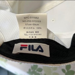 FILAメッシュキャップ ホワイト　フリーサ イズの画像