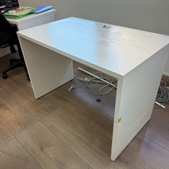 【無料！0円、2台】ノルム 木製デスク2 W1000 / ホワイト Z-RFPLD-1060W2 アールエフヤマカワ　RFyamakawa デスク 机 事務用机 オフィス用デスクの画像