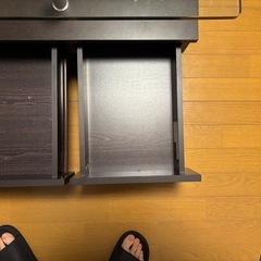 ローテーブル　ガラス　収納付き
の画像