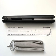 新品 ヘアアイロン コードレス 2WAY カール/ストレート 充電式 18mmの画像