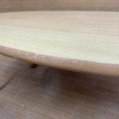 E8 【折りたたみローテーブル】木目　猫足の画像