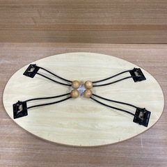 E8 【折りたたみローテーブル】木目　猫足の画像