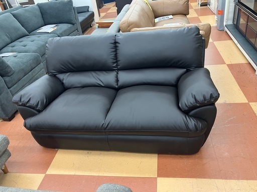 ★ジモティー割引20%★2Pソファ 2人用 合皮 ダークブラウン《リサイクルショップドリーム次屋店》☆尼崎市若王寺☆