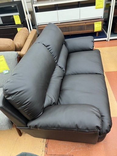★ジモティー割引20%★2Pソファ 2人用 合皮 ダークブラウン《リサイクルショップドリーム次屋店》☆尼崎市若王寺☆