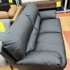 ★ジモティー割引20%★2Pソファ 2人用 合皮 ダークブラウン《リサイクルショップドリーム次屋店》☆尼崎市若王寺☆の画像