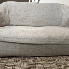 ソファ 2人掛け 薄いブラウン 
の画像