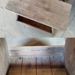 木製 古い踏み台 飾り台 オブジェ ディスプレイ 古民具 古道具 踏台 レトロ　/TJ-2688 2Fの画像