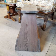 木製 古い踏み台 飾り台 オブジェ ディスプレイ 古民具 古道具 踏台 レトロ　/TJ-2688 2Fの画像