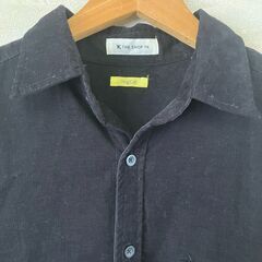 THE SHOP TK HugCot コーディロイシャツ（ブラック）Lの画像