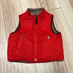 ベージュ ジャケット　リバーシブル　ベストの画像