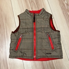 ベージュ ジャケット　リバーシブル　ベストの画像