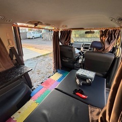 ワンボックスカー休憩所・仮眠室・倉庫の画像