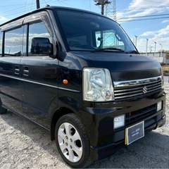 【支払総額19.8万円】久々入荷！エブリィワゴンPZターボ 車検令和8年6月機関良好 パワスラ フルセグTV Bluetooth 修復歴無し！の画像
