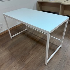 【無料！0円】アイリスプラザ パソコンデスク デスク オフィス 机 PCデスク テレワーク ホワイト 幅120㎝ PCDES-120 の画像