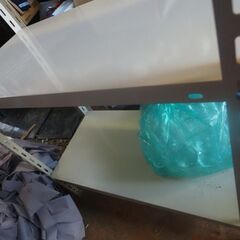 アイアン棚、白、８８x４５x１８０、スチール棚、４段、美品の画像