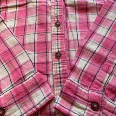 Hollister ピンク チェック柄 ネルシャツ Mの画像