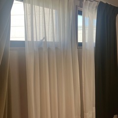 ニトリ　レースカーテン　花粉対策　144.175cm 一枚の画像